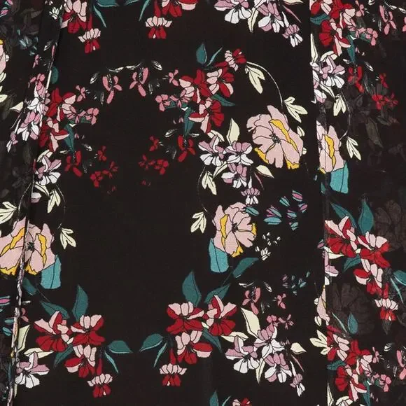 New w/Tags NICHOLAS pure silk floral flowing Goddess cold shoulder dress - Picture 4 of 16